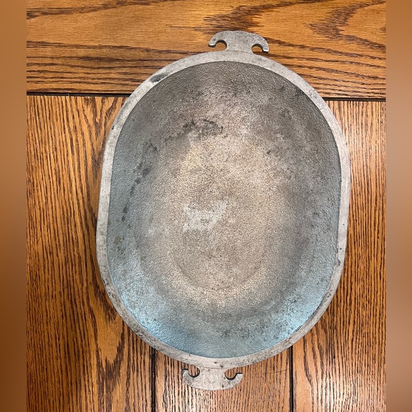 Guardian Service Oval Platter 12” Cast Aluminum Serving Tray Roaster Vintage